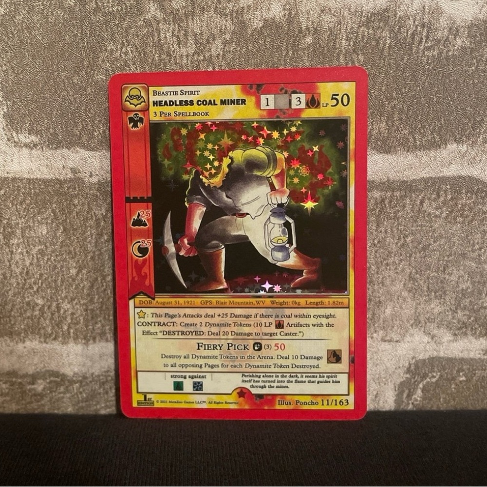 MetHeadless Coal Miner 11/163 - Full Holo NM/M - MetaZoo NightFall - 1st Edition